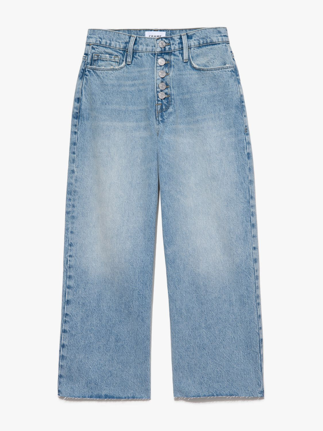 ALI WIDE CROP RAW AFTER EXPOSED BUTTONS