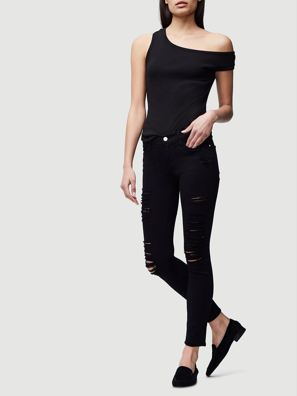 LE COLOR RIPPED JEAN