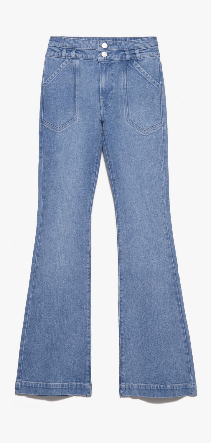 DOUBLE BUTTON POCKET FLARE