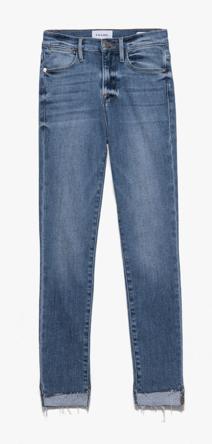 LE HIGH SKINNY RAW EDGE