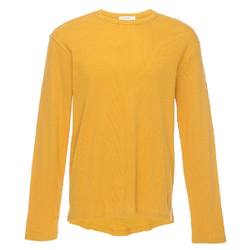 WAFFLE KNIT LS CREW