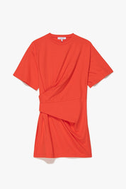 DRAPED KNIT MINI DRESS