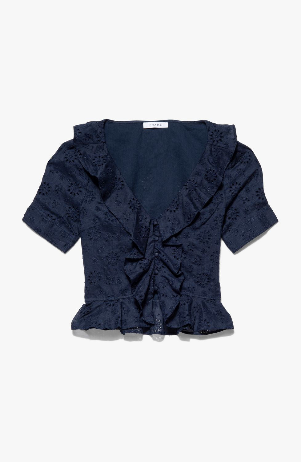 RUFFLE FRONT SS TOP
