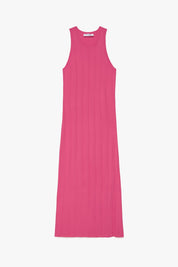 MIXED RIB CUTOUT TANK DRESS