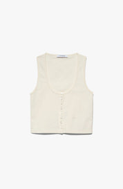 CROPPED BUTTON TANK