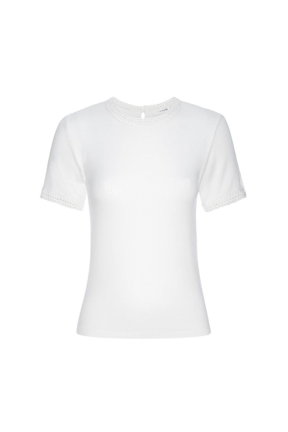 CROCHET TRIM TEE
