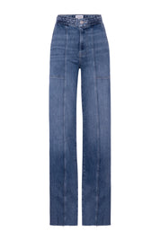 BRAIDED WAISTBAND WIDE LEG