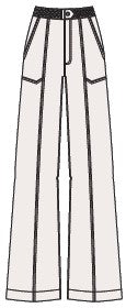 BRAIDED WAISTBAND WIDE LEG