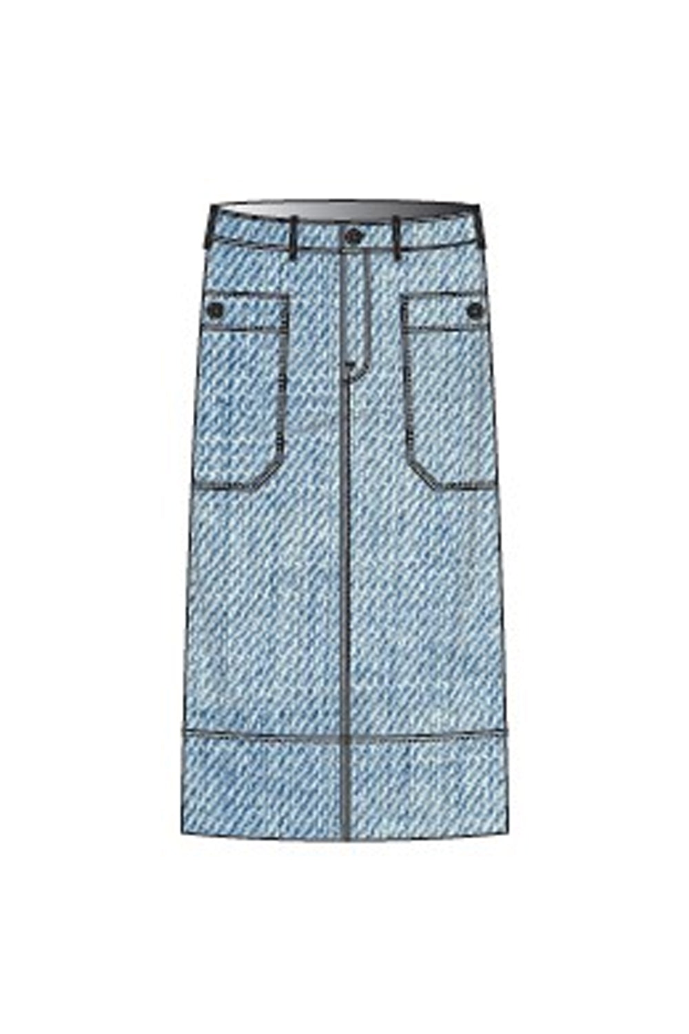 STRAIGHT CARGO SKIRT