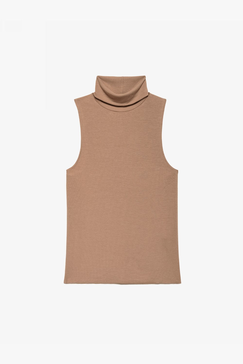 SLEEVELESS TURTLENECK TOP