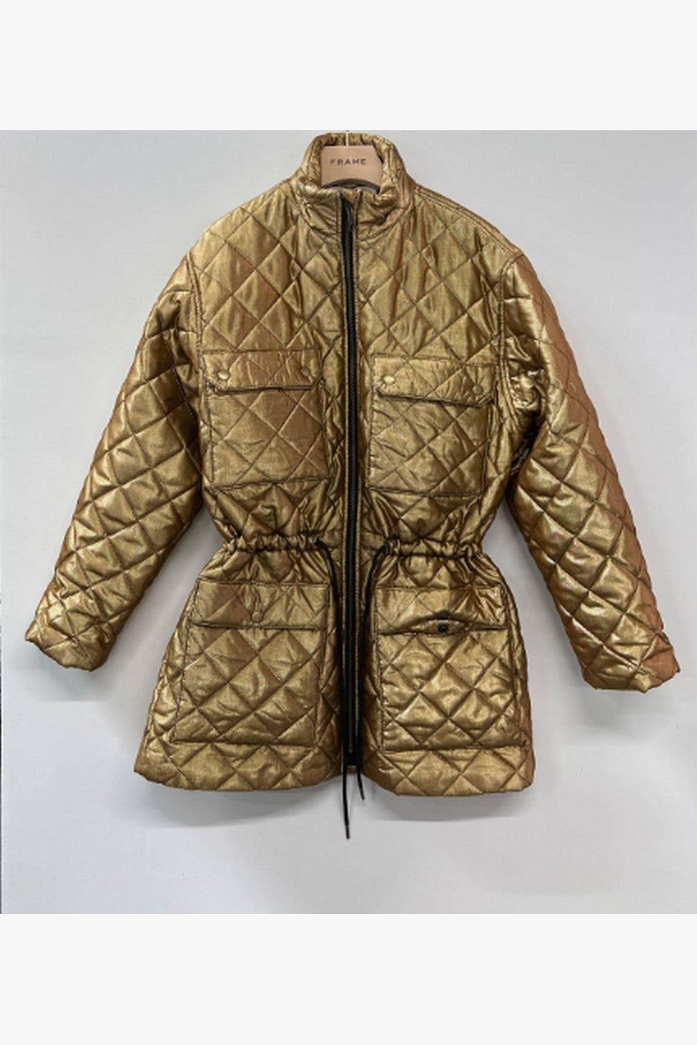 METALLIC QUILTED PARKA
