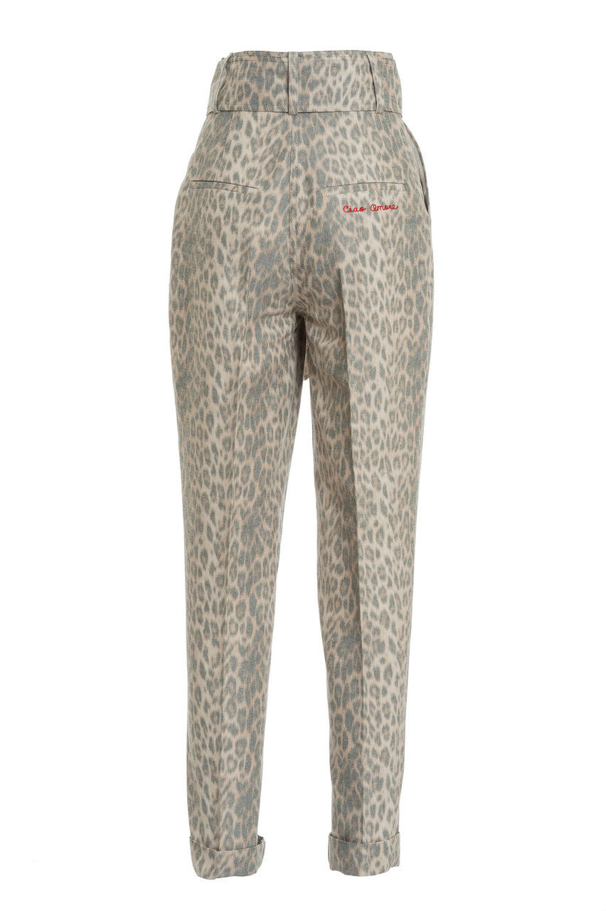 ANIMALIER HIGH WAIST PANTS