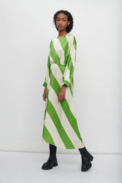 MIA LONG SLEEVE PRINTED MAXI DRESS
