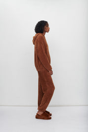 AMY FAUX FUR KNITTED JOGGING PANTS