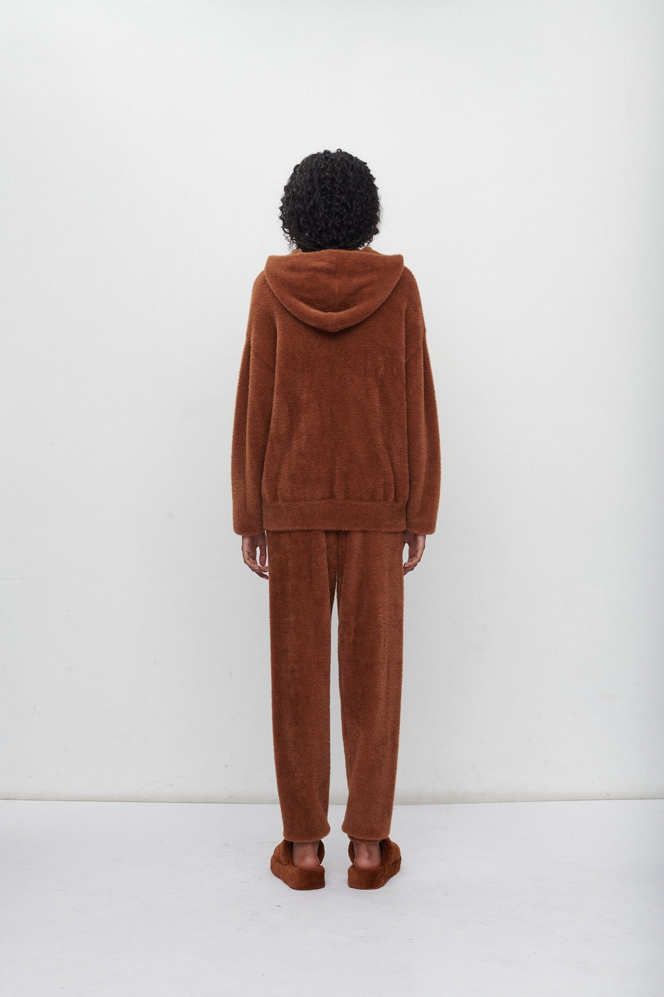 AMY FAUX FUR KNITTED JOGGING PANTS