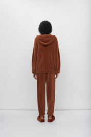 AMY FAUX FUR KNITTED JOGGING PANTS