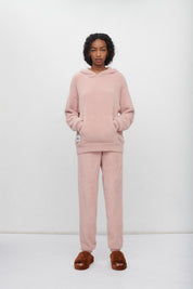 AMY FAUX FUR KNITTED JOGGING PANTS