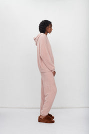 AMY FAUX FUR KNITTED JOGGING PANTS