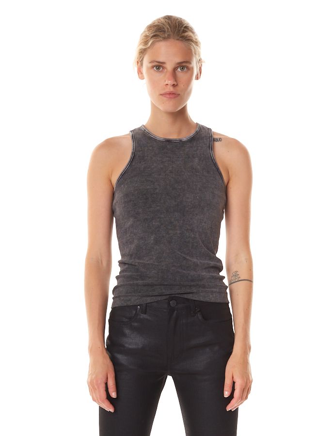 MINERAL WASH GEMINI RIB RACERBACK