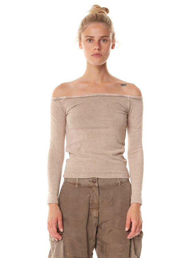 MINERAL WASH GEMINI RIB LONG SLEEVE