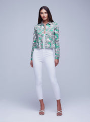 JANICE CROP JKT PAISLEY