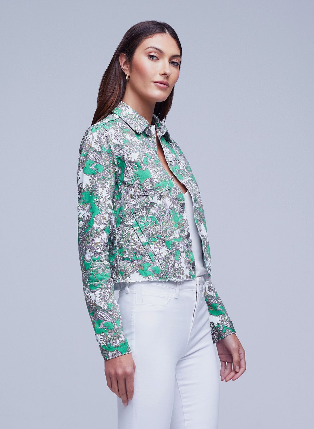 JANICE CROP JKT PAISLEY