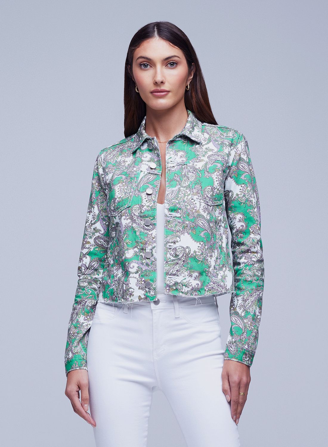 JANICE CROP JKT PAISLEY