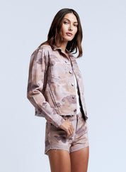 JANICE CROP JKT PINK CAMO