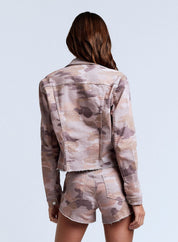 JANICE CROP JKT PINK CAMO
