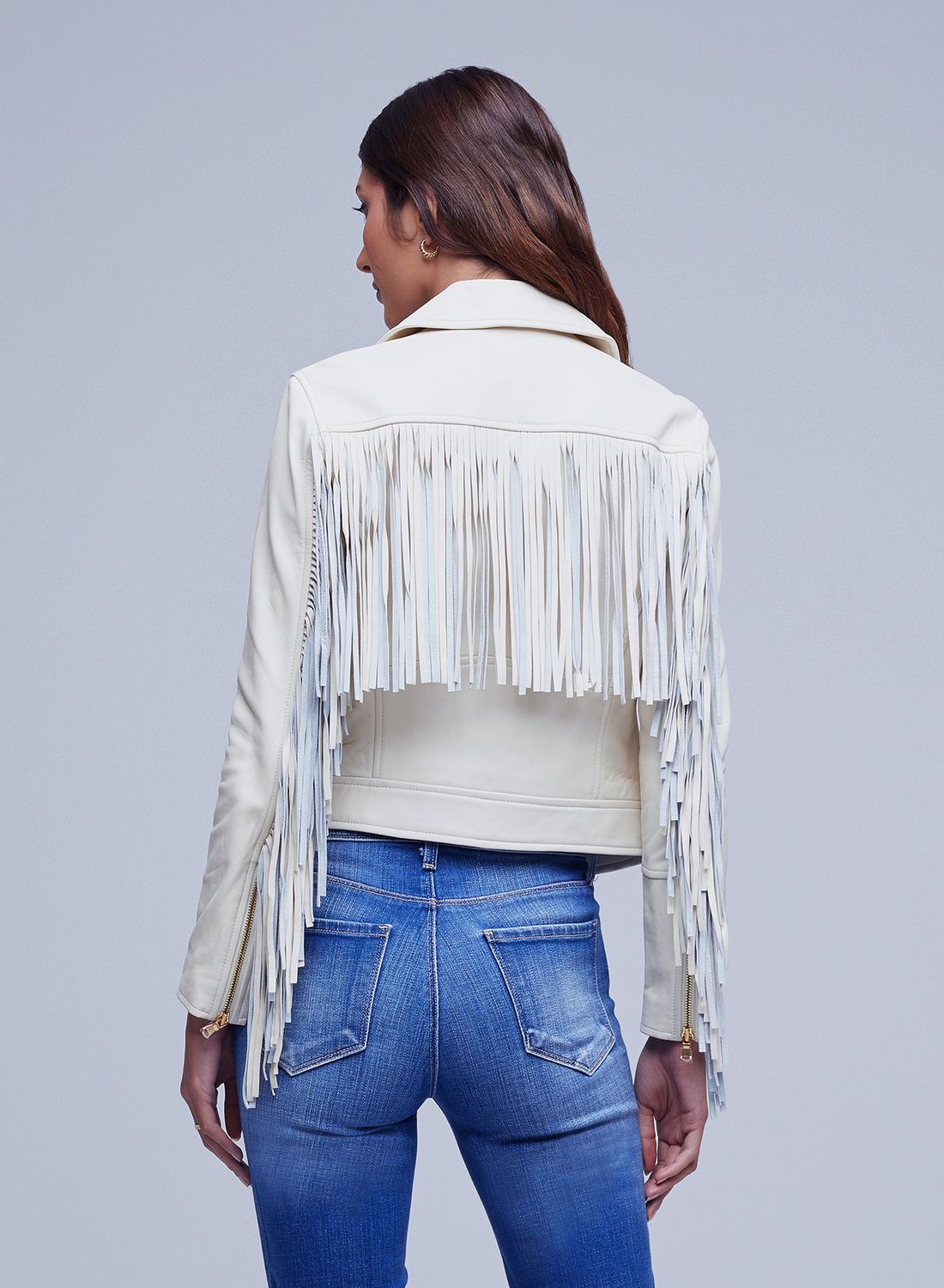 KRAVITZ FRINGE LTHER JKT