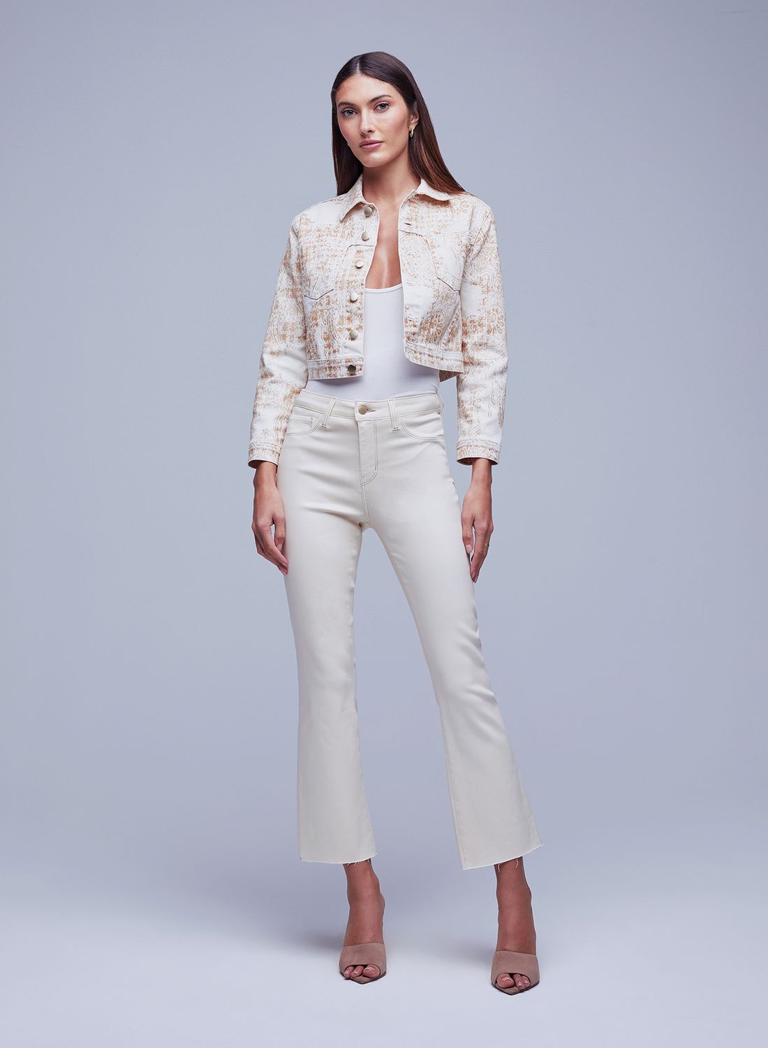 BENNET FLOCKED CROP JKT