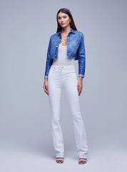 WESLEY CROP RAW JACKET