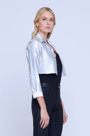 WESLEY CROP RAW JACKET