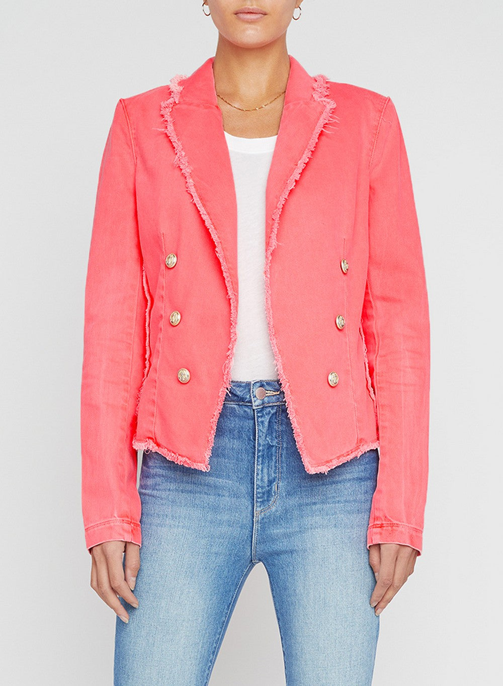 WAYNE CROP FRAY JACKET