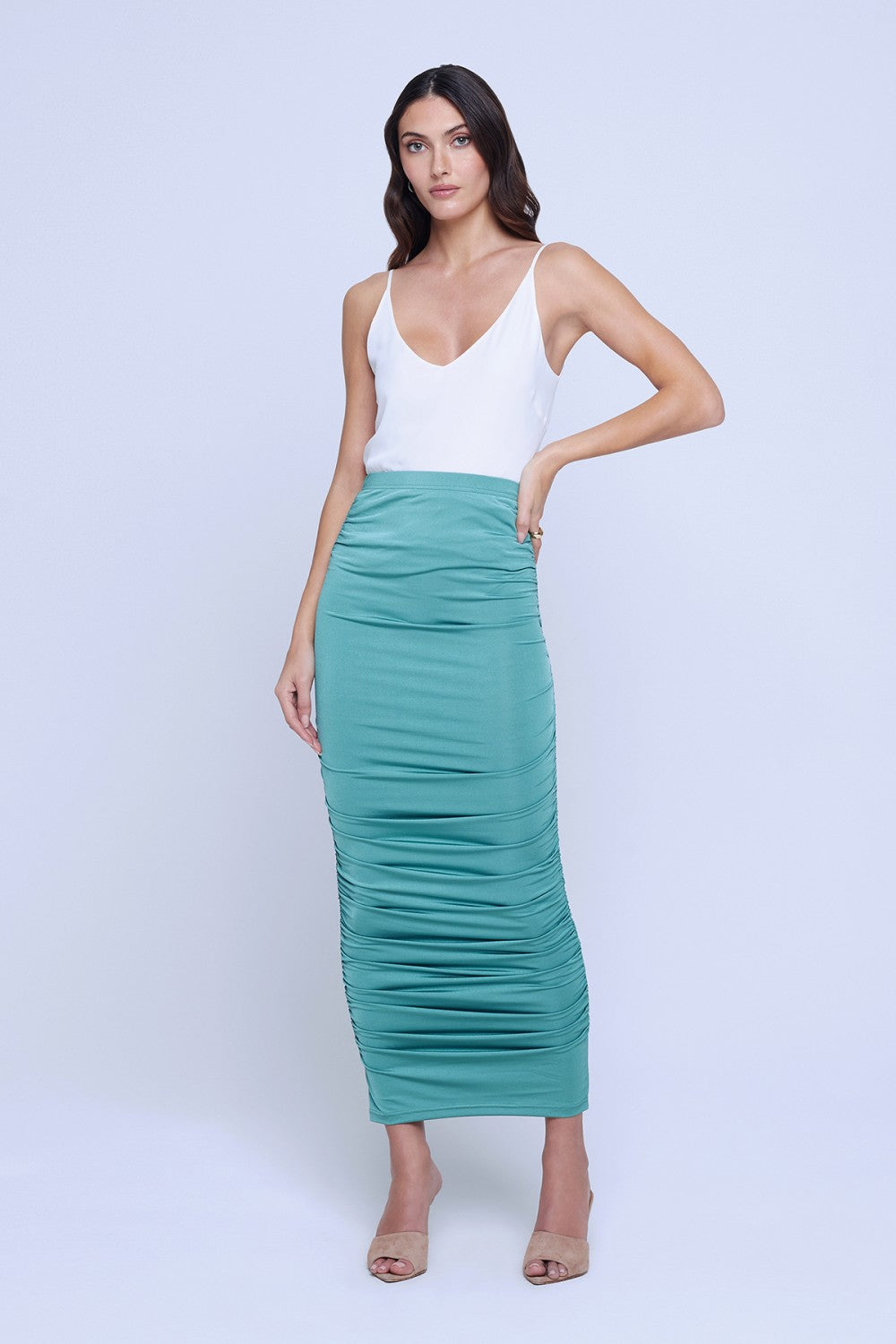 OTIS RUSCHED PENCIL SKIRT
