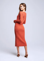 MYLAH RIB KNIT LS DRSS