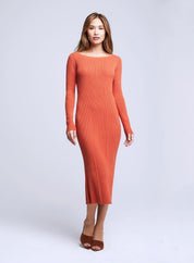 MYLAH RIB KNIT LS DRSS