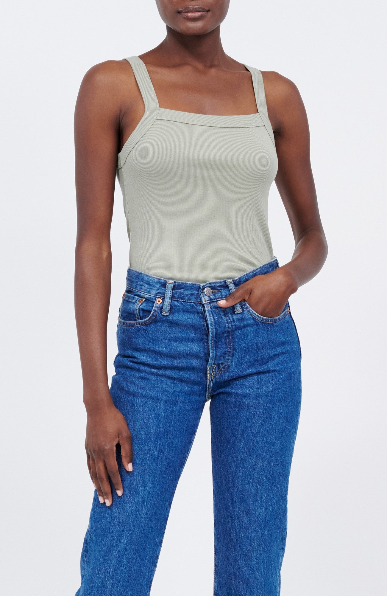 SONIA FRONT TO BACK SQUARE NECK TANK