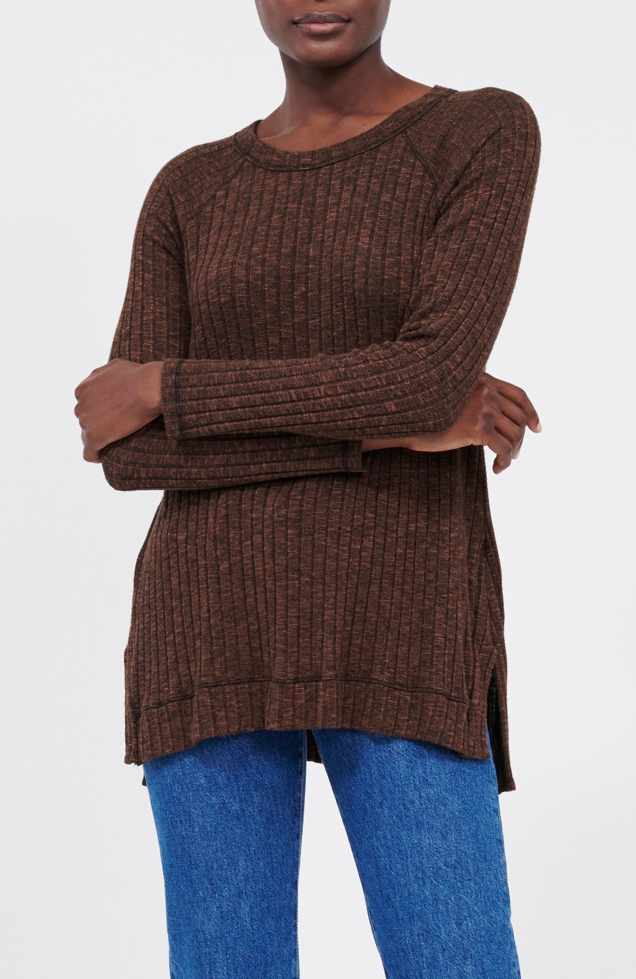 EMMA LS CREW NECK TUNIC WSLITS