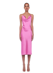 CROSS BACK BIAS DRESS TO MIDCALF