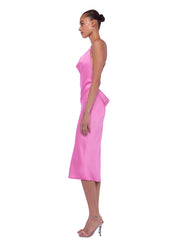 CROSS BACK BIAS DRESS TO MIDCALF