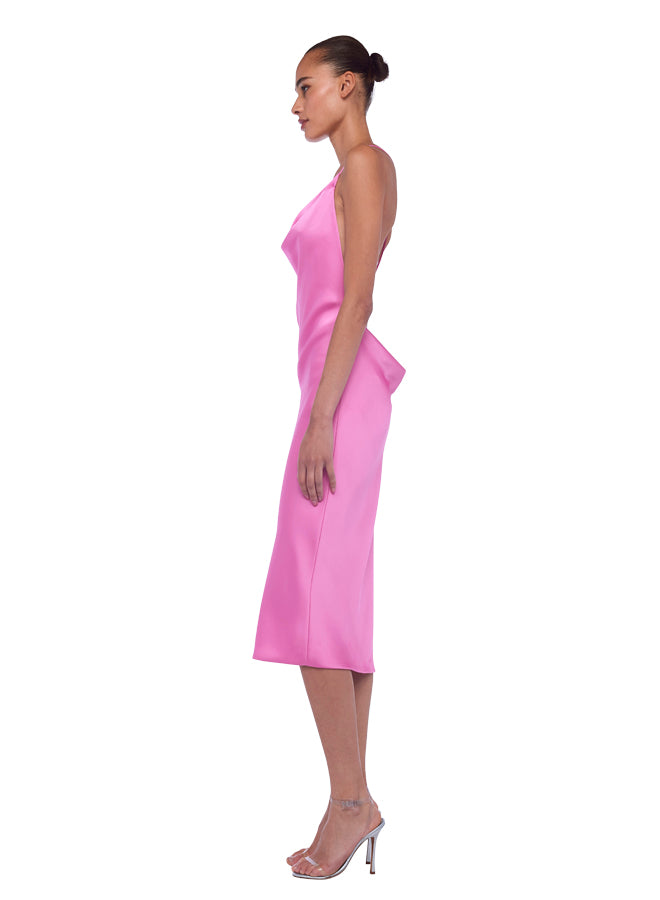 CROSS BACK BIAS DRESS TO MIDCALF