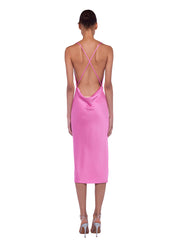 CROSS BACK BIAS DRESS TO MIDCALF