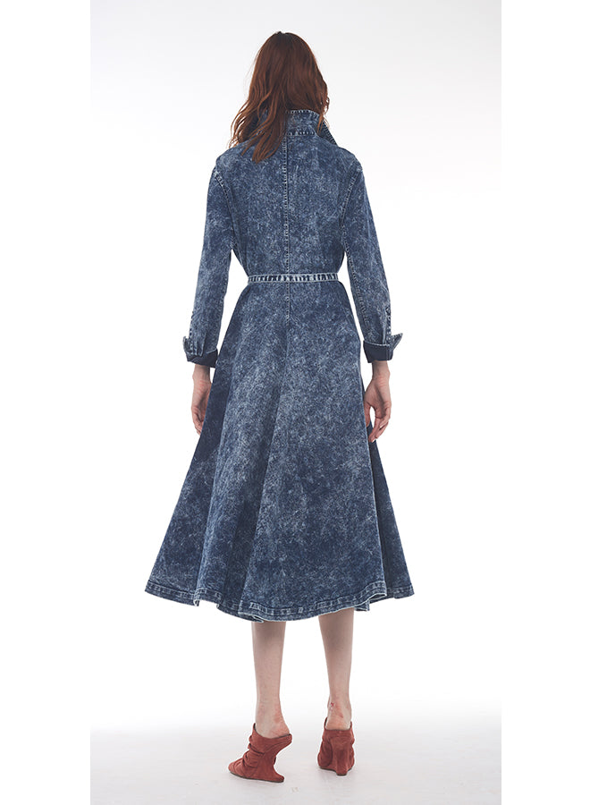 BOYFRIEND NK SHIRT A LINE DRESS TO MIDCALF