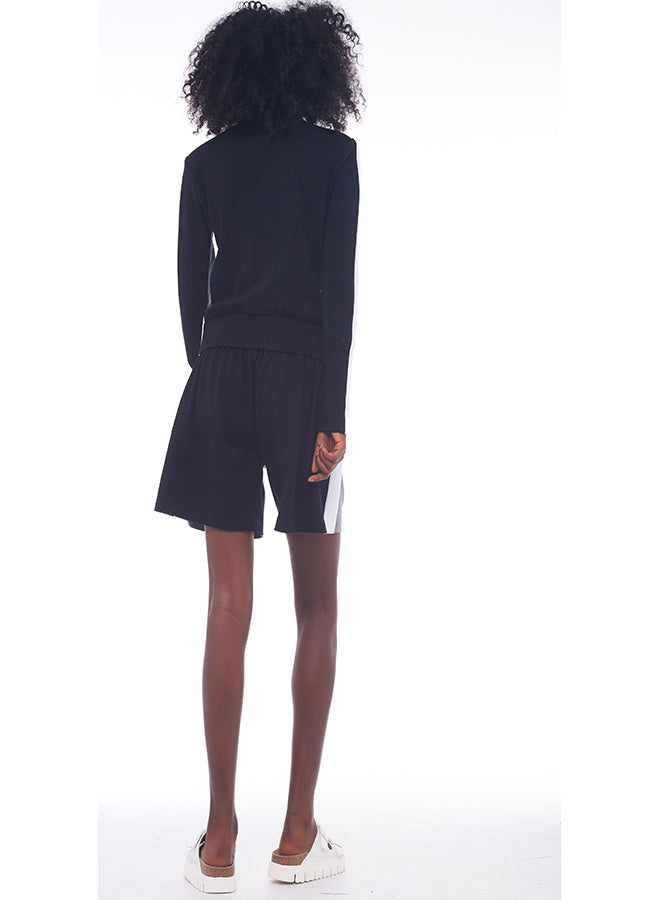 SIDE STRIPE  BOYFRIEND ELEPHANT SWEATSHORT