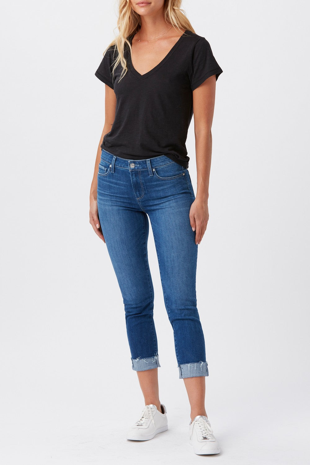 SKYLINE SKINNY CROP W RAW HEM CUFF  DUTY
