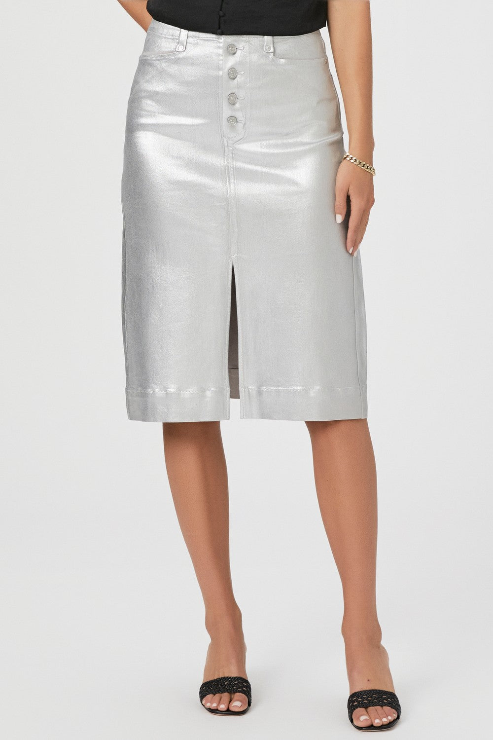 MEADOW MIDI SKIRT W EXPOSED BUTTONFLY + JOLENE PO