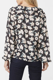 LILI TOP  BLACK MULTI