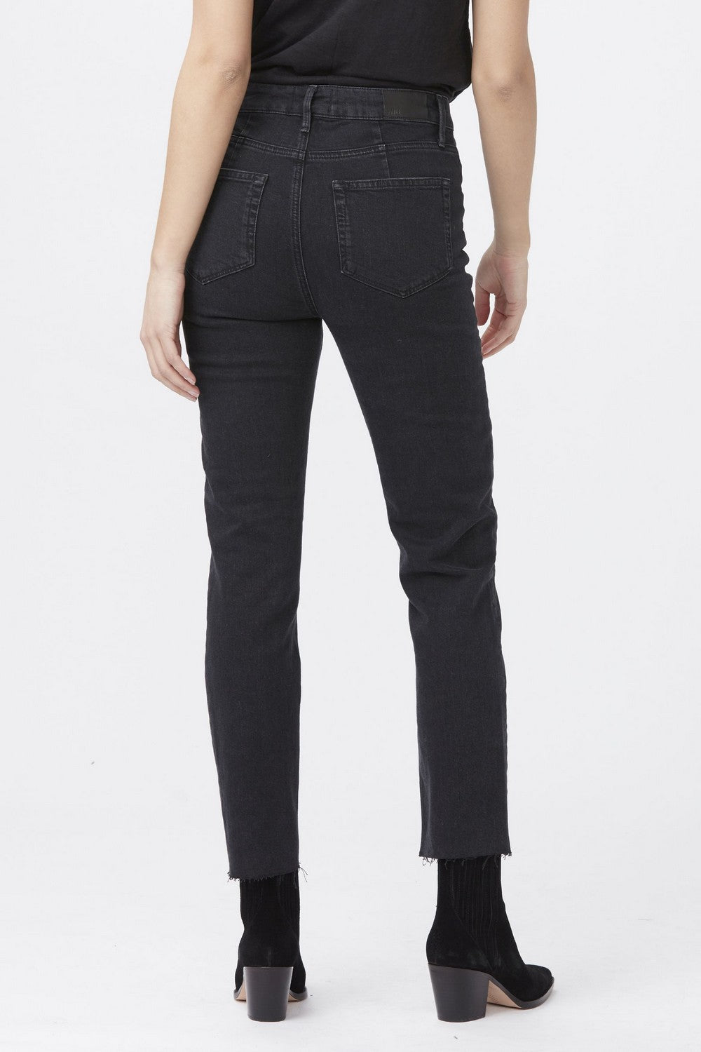 SARAH SLIM W DOUBLE ZIPPER FRONT YOKE + RAW HEM