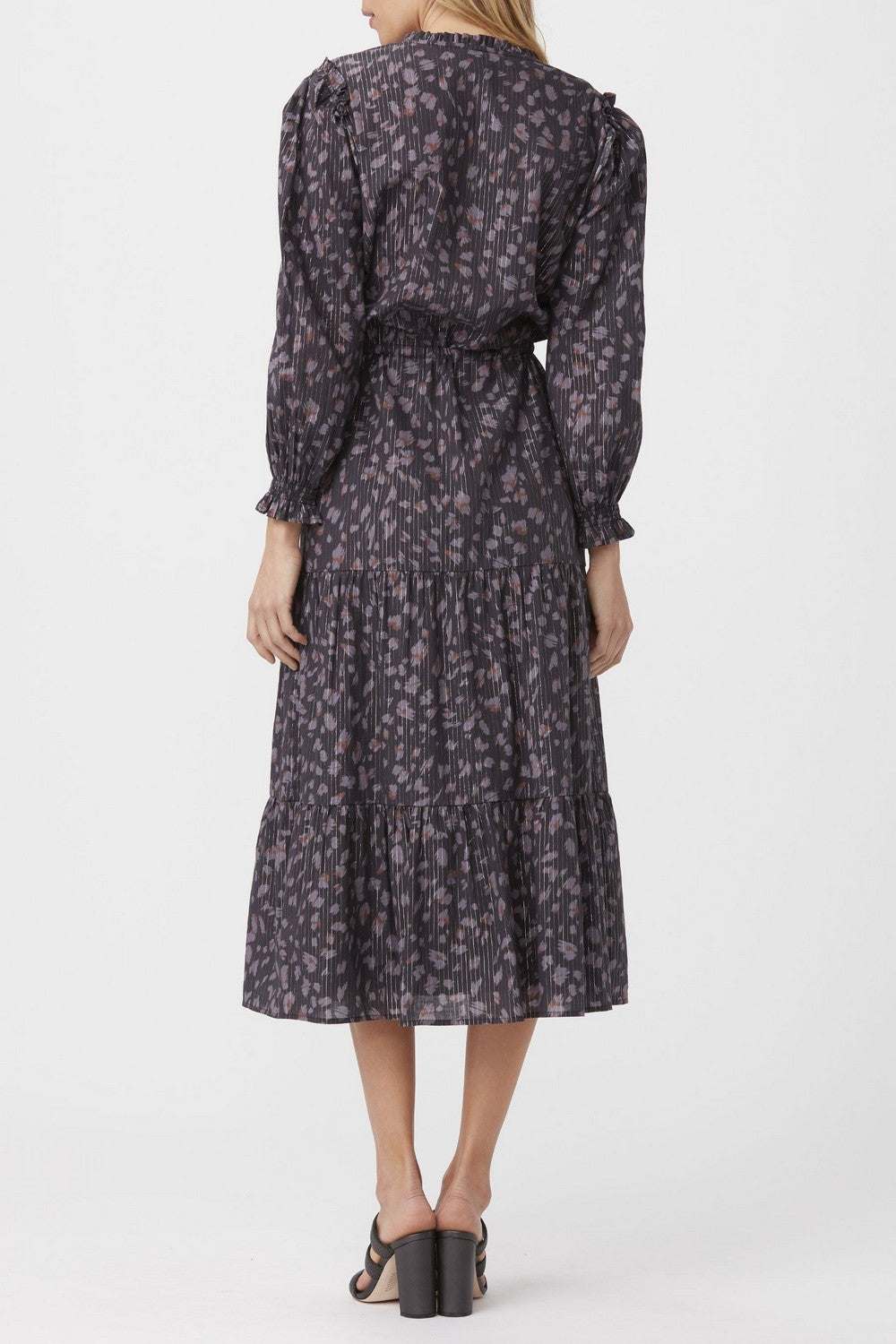 KAYLYNN MIDI DRESS  BLACK MULTI